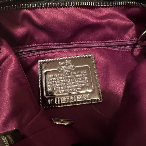 Coach Poppy Designer Signature Monogram Tote Black Jacquard Handbag - Picture 7 of 7